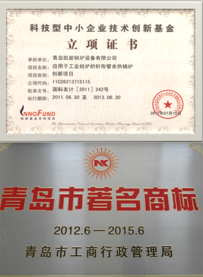 青島市著名商標(biāo)、科技型中小企業(yè)技術(shù)創(chuàng)新立項(xiàng)基金