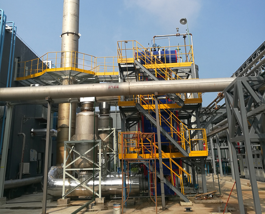 沼氣發(fā)電機(jī)組煙氣余熱利用項(xiàng)目現(xiàn)場