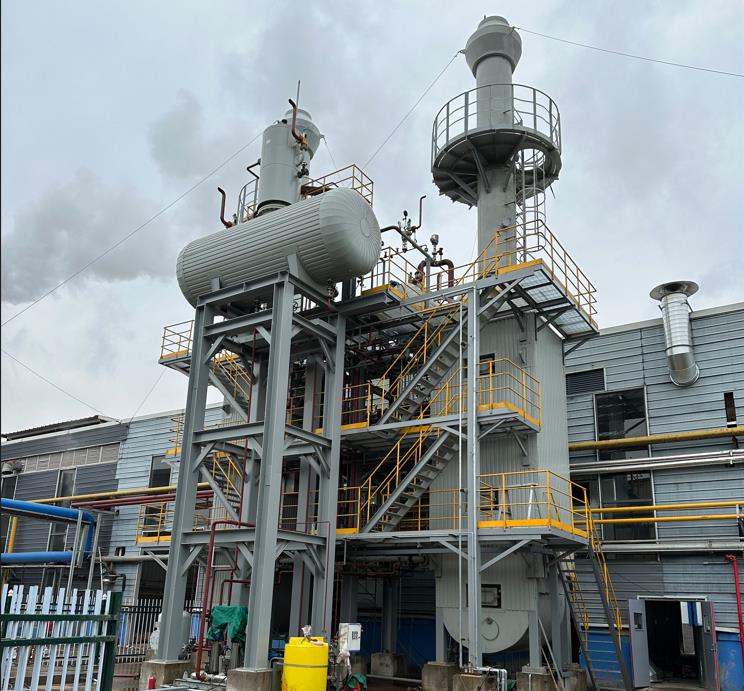 2MW 燃?xì)廨啓C余熱鍋爐項目現(xiàn)場